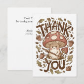 Mooie magische paddestoel dank je kaart (Voorkant / Achterkant)