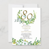 Mooie magnetische 80ste verjaardagsuitnodigingen m magnetische uitnodiging (Voorkant)