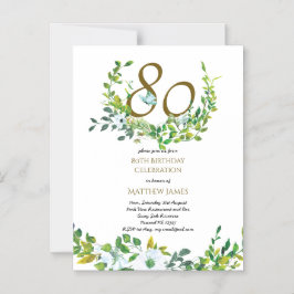 Mooie magnetische 80ste verjaardagsuitnodigingen m magnetische uitnodiging