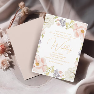 Mooie Magnolia Bloem Lente bruiloft Kaart