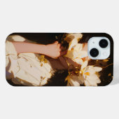 Mooie Magnolia bloemen en vrouw Case-Mate iPhone Case (Achterkant (horizontaal))
