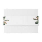 Mooie Magnolia bloemenbuikband Uitnodigingen Wikkel (Achterkant Voorbeeld)