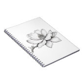 Mooie Magnolia bloemschets Notitieboek (Rechterzijde)
