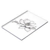 Mooie Magnolia bloemschets Notitieboek (Linkerzijde)