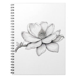 Mooie Magnolia bloemschets Notitieboek
