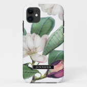 Mooie Magnolia Bloesems met Botanische Naam Case-Mate iPhone Case (Achterkant)