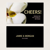 Mooie Magnolia bruiloft Drink Ticket Visitekaartje (Voorkant /achterkant)