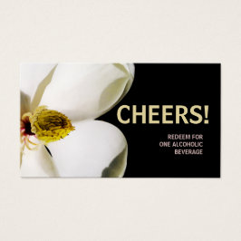 Mooie Magnolia bruiloft Drink Ticket Visitekaartje