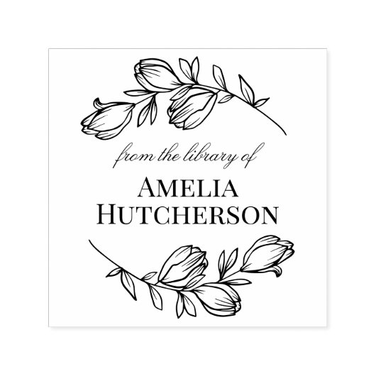 Mooie Magnolia-filialen uit de bibliotheek van Zelfinktende Stempel (Design)