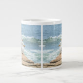 Mooie Maine Coast Acadia Seagulls Grote Koffiekop (Voorkant)