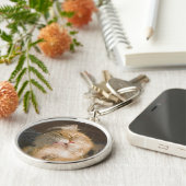 Mooie Maine Coon Cat Close-up foto Sleutelhanger (Zijkant)