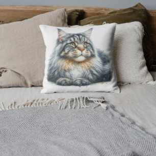 Mooie Maine Coon Kat Kussen