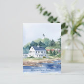 Mooie Maine New Jersey Waterverf Kunst Briefkaart (Staand voorkant)