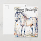 Mooie Majestueuze Paard Illustratie Briefkaart (Voorkant / Achterkant)
