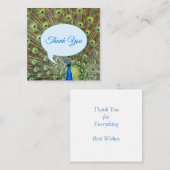 Mooie majestueuze pauw bedankt notitiekaartje (Voorkant / Achterkant)