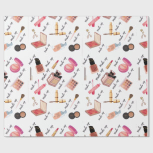 Mooie Make-up & Cosmetica Patroon Inpakpapier
