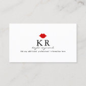 Mooie Make-Up Make-Up-artiest rode lippen wit Visitekaartje (Achterkant)