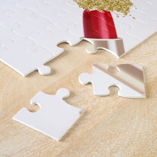 Mooie make-up schoonheid Elegant Chic Custom Legpuzzel (Zijkant)