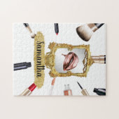 Mooie make-up schoonheid Elegant Chic Custom Legpuzzel (Horizontaal)