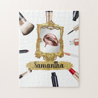 Mooie make-up schoonheid Elegant Chic Custom Legpuzzel