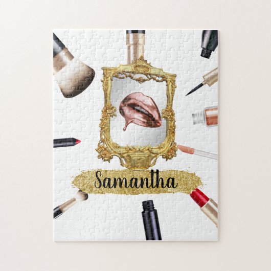 Mooie make-up schoonheid Elegant Chic Custom Legpuzzel (Verticaal)