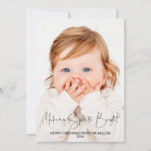 Mooie 'Making Spirits Bright' Cute 2 Foto Kerstkaa