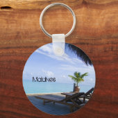 Mooie Maldiven Beach Sleutelhanger (Voorkant)
