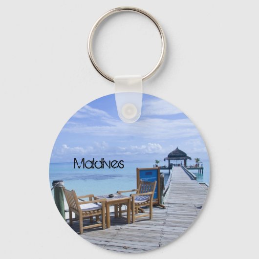 Mooie Maldiven Beach Sleutelhanger (Voorkant)