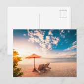 Mooie Maldiven Beach Sunset Briefkaart (Voorkant / Achterkant)