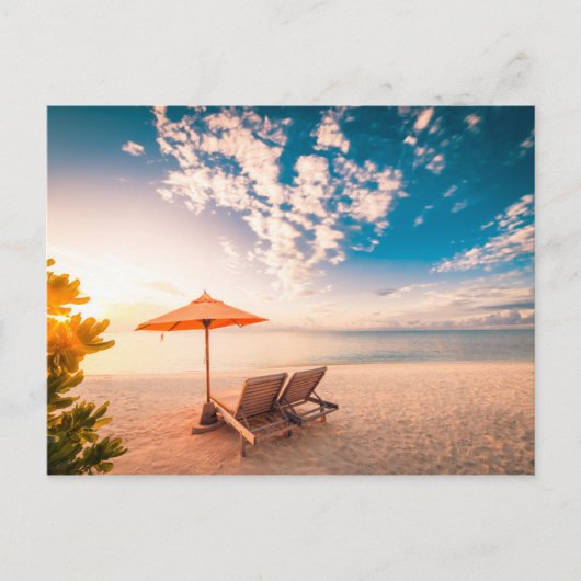 Mooie Maldiven Beach Sunset Briefkaart (Voorkant)