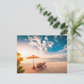 Mooie Maldiven Beach Sunset Briefkaart (Staand voorkant)