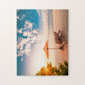 Mooie Maldiven Beach Sunset Legpuzzel (Verticaal)