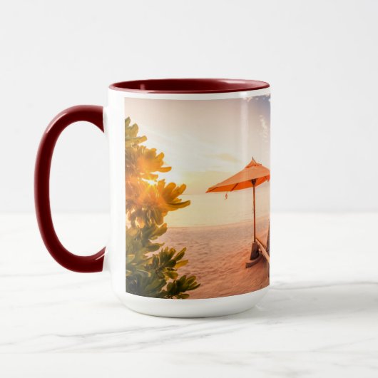 Mooie Maldiven Beach Sunset Mok (Links)