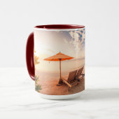 Mooie Maldiven Beach Sunset Mok (Voorkant links)