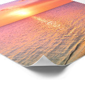 Mooie Maldiven Beach Sunset Poster (Hoek)