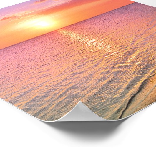 Mooie Maldiven Beach Sunset Poster (Hoek)