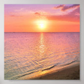 Mooie Maldiven Beach Sunset Poster (Voorkant)