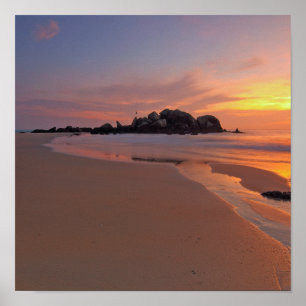 Mooie Maldiven Beach Sunset Poster