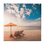 Mooie Maldiven Beach Sunset Tegeltje (Voorkant)