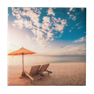 Mooie Maldiven Beach Sunset Tegeltje