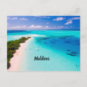 Mooie Maldiven Briefkaart (Voorkant)