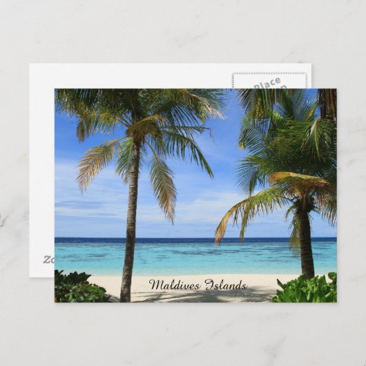 Mooie Malediven Briefkaart (Voorkant / Achterkant)
