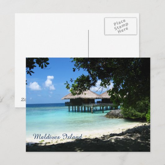 Mooie Malediven Briefkaart (Voorkant / Achterkant)