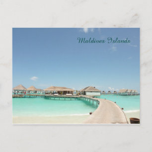 Mooie Malediven eilanden, turquoise oceaan Briefkaart