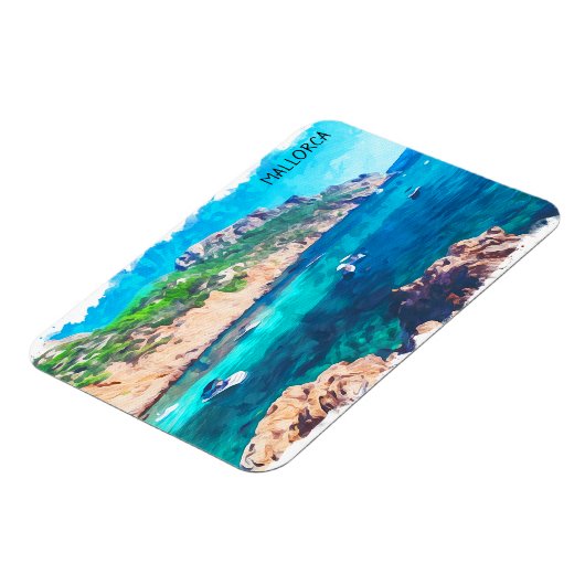 Mooie Mallorca Waterverf Spanje Magneet (Linkerzijde)