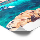 Mooie Mallorca Waterverf Spanje Poster (Hoek)