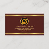 Mooie Maltese hond Red Gold Stripes Pet Sitter Visitekaartje (Achterkant)