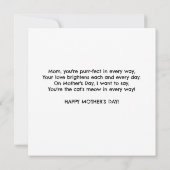 Mooie Mama Kat Waterverf Tuin Moederdag Kaart (Achterkant)