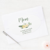Mooie mama met een mooie quote ovale sticker (Envelop)