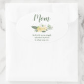 Mooie mama met een mooie quote ovale sticker (Tas)